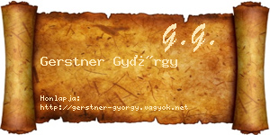 Gerstner György névjegykártya